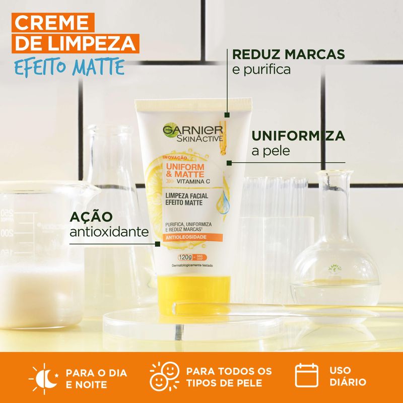 Limpeza-Facial-Garnier-Uniform---Matte-Vitamina-C-Antioleosidade-120g