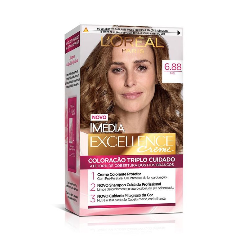 Tinta de Cabelo Imedia Excellence 6.88 Mel