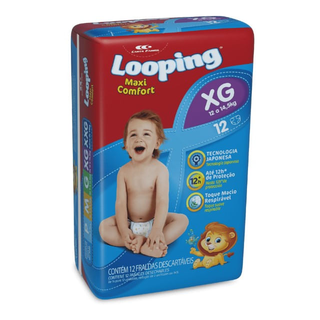 Fralda-Looping-Maxi-Cnft-Prati-Eg-12Un---Looping
