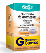 Cloridrato de Bromexina 4mg - Xarope Expectorante Pediátrico- Genérico  Medley - 120ml
