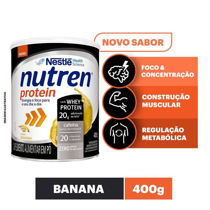 Nutren Protein Suplemento Alimentar Banana - 400g