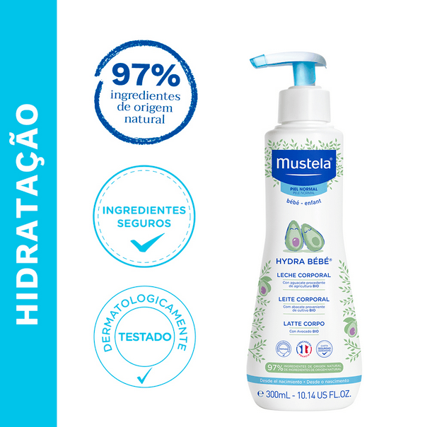 Hydra-Bebe-Mustela-Corporal-Pele-Normal---300ml
