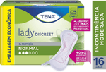 Absorvente Tena Lady Discreet Normal 16 unidades em Oferta