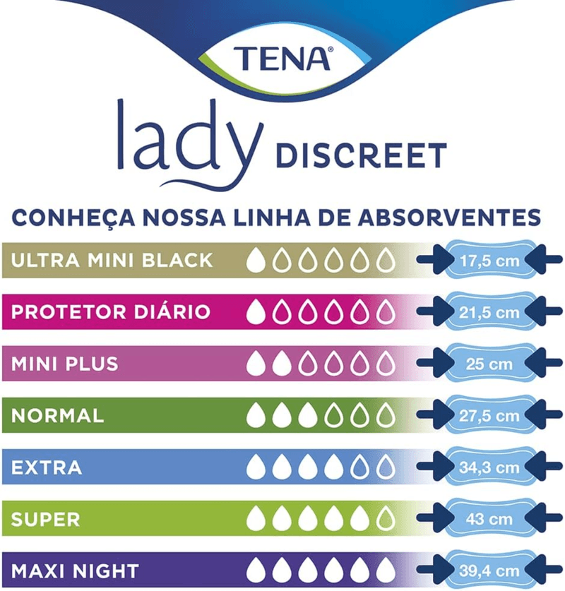 ABSORVENTE GERIÁTRICO TENA LADY DISCREET EXTRA - 20 UNIDADES