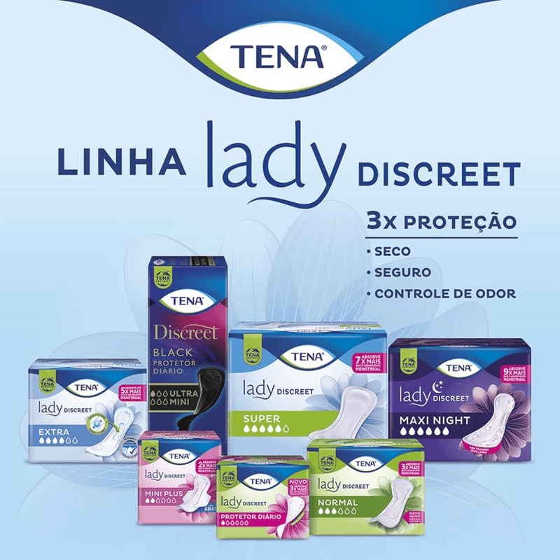 ABSORVENTE GERIÁTRICO TENA LADY DISCREET NORMAL 16UN - Drogarias