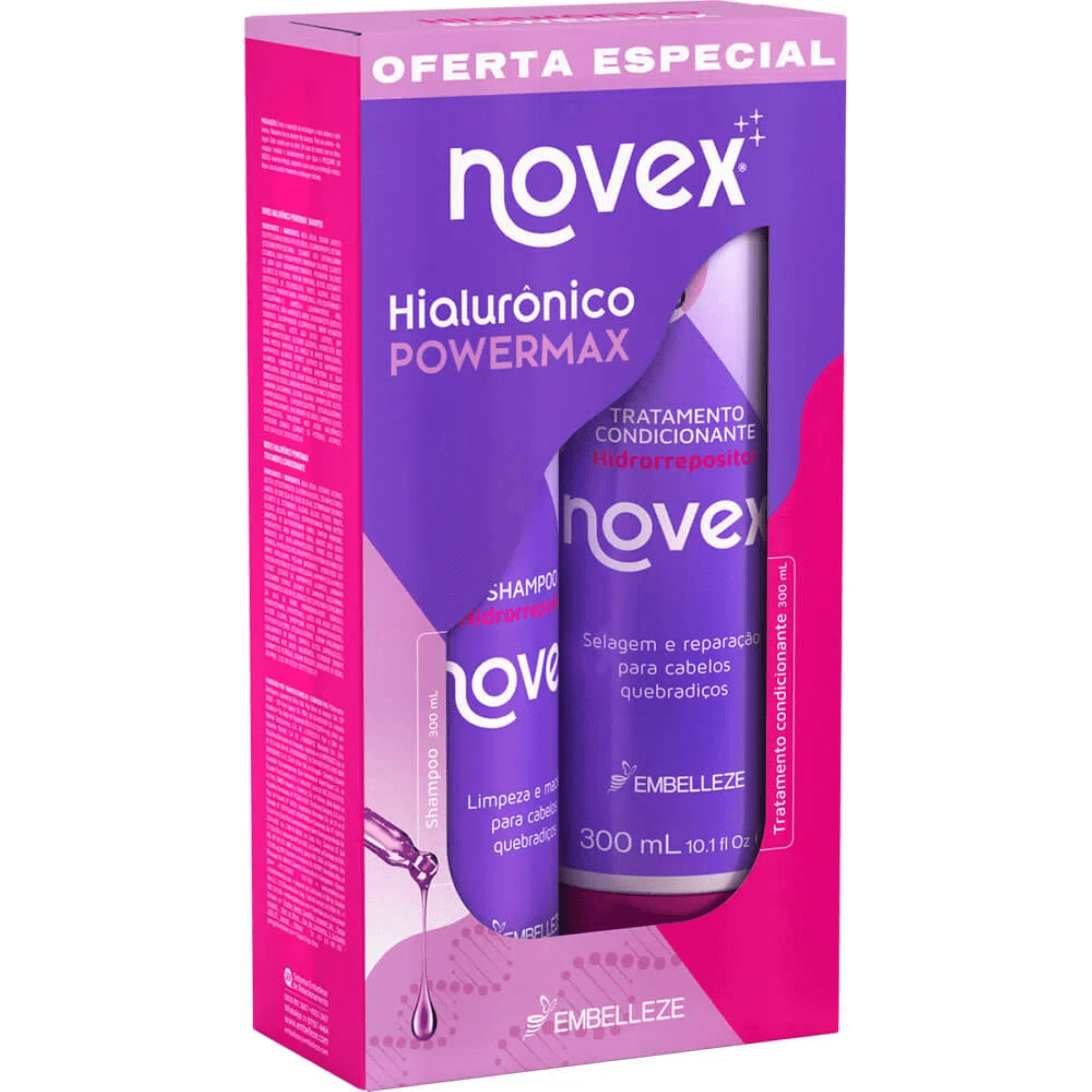 Baby Hair Premium Strong Max 化粧水 2本セット KIT NOVEX HARMONIZACAO CAP SH+CONDICIONADOR 300ML - Drogarias Tamoio
