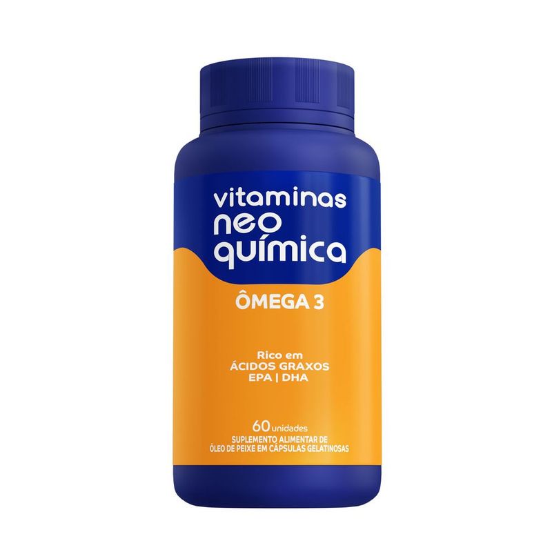 VITAMINAS NEO QUÍMICA ÔMEGA 3 60 COMPRIMIDOS - Drogasmil