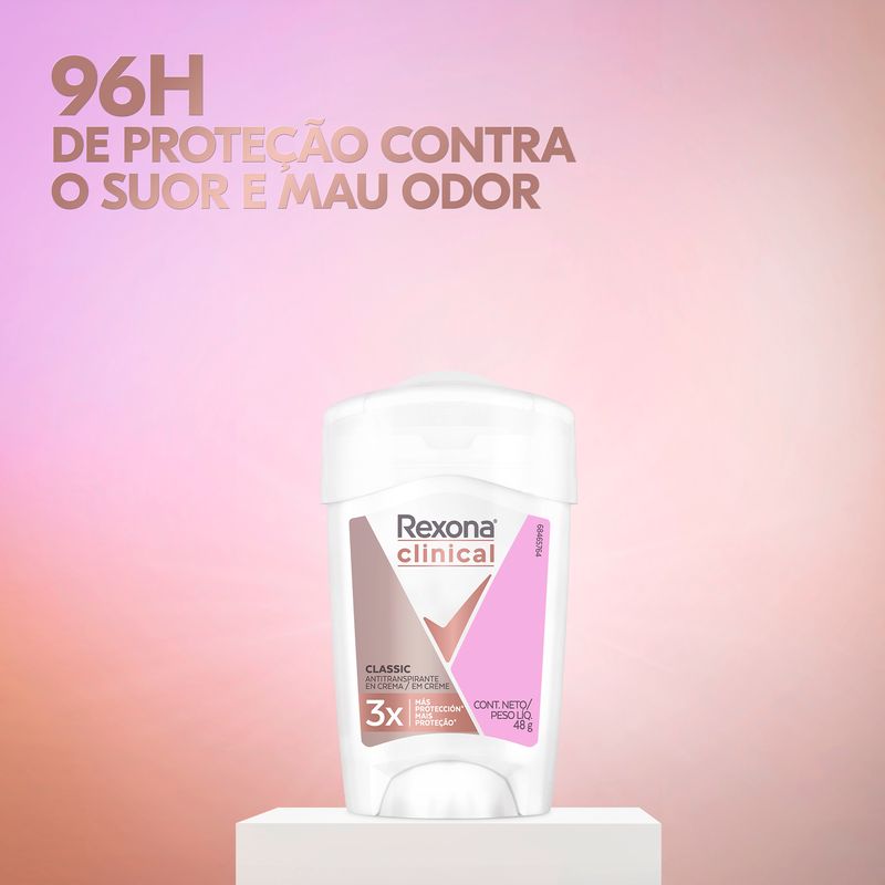 Desodorante Antitranspirante Rexona Clinical Classic 48g - Só