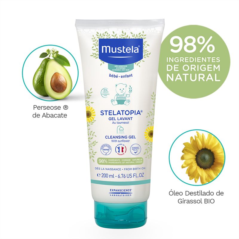 Mustela Stelatopia Gel Lavante 200Ml