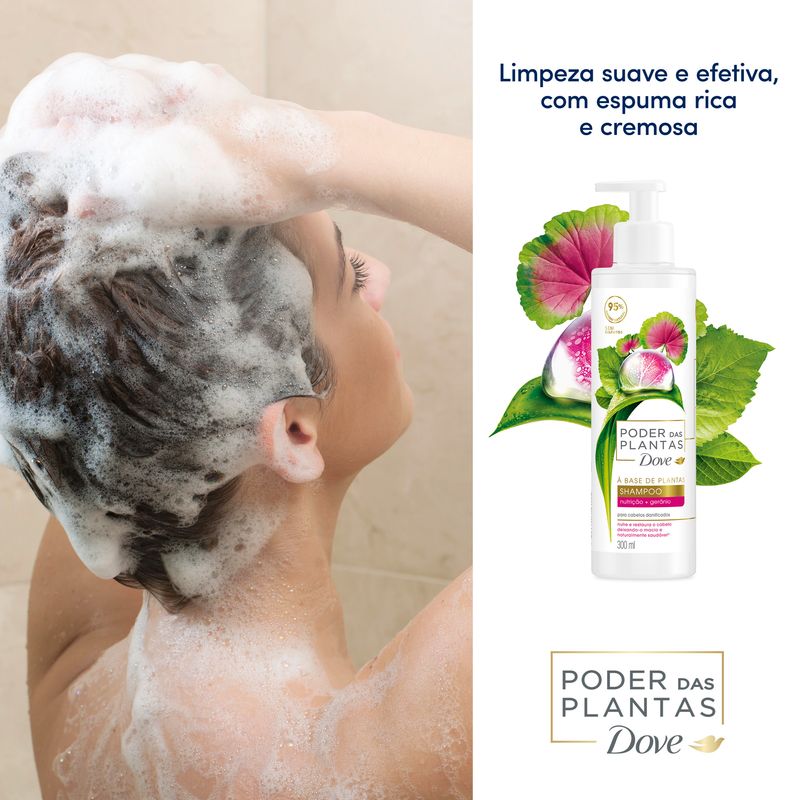 Shampoo Dove Poder das Plantas Nutrição + Gerânio 300 ml - FARMALIFE