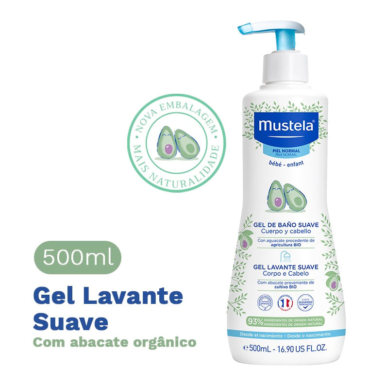 Gel Banho Mustela Bebê Dermo Lavante S/Sabao 500Ml - Mustela