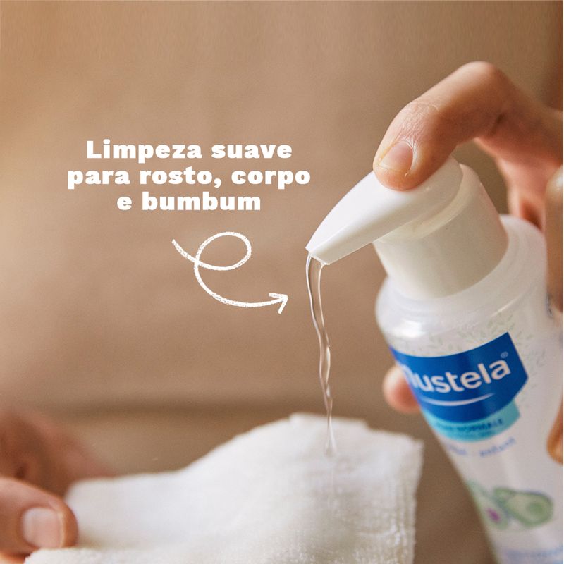 Água de Limpeza Sem Enxágue Mustela Bebê Pele Normal - 300ml