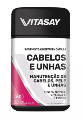 Vitasay Suplemento Alimentar Cabelos e Unhas - 60 cápsulas