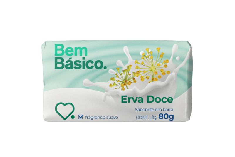 Sabonete em Barra Bem Básico 80g - Erva Doce