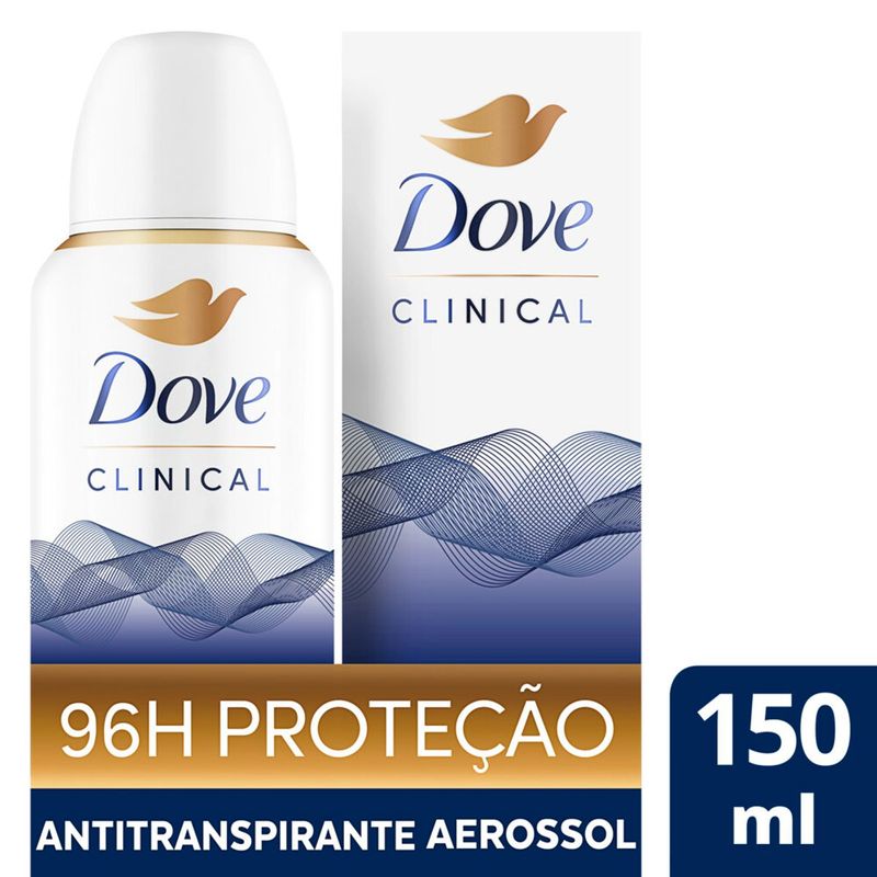 Desodorante Rexona Clinical aerosol masculino 91g-150ml clean 96 horas  proteção antitranspirante azul