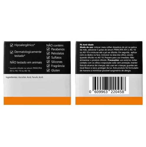 Vitamina C em Pó Anti-Idade VC-95 Principia - 10g