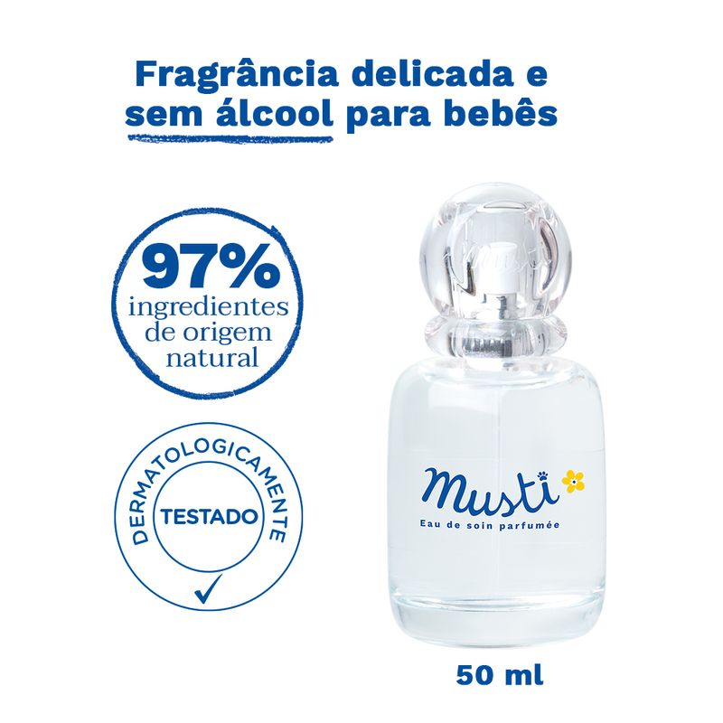 Musti Perfume suave Mustela Bebê Sem Álcool - 50ml