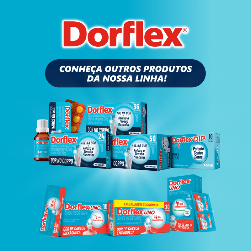 Dorflex Max Analgésico e Relaxante Muscular Dipirona 600mg - 16 comprimidos