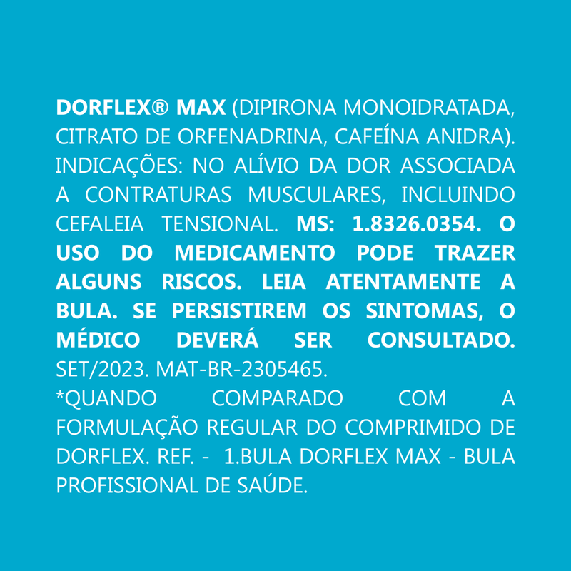 Dorflex Max Analgésico e Relaxante Muscular Dipirona 600mg - 16 comprimidos