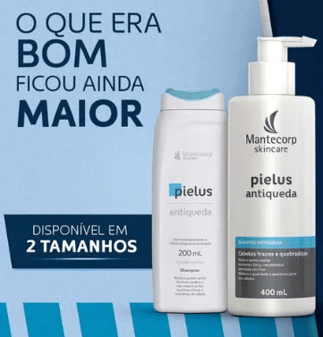 Pielus Shampoo Antiqueda Cabelos Fracos e Quebradiços Mantecorp - 400ml