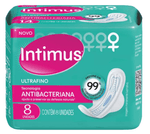 Absorvente Intimus Ultrafino Antibacteriano com Abas - 8 unidades