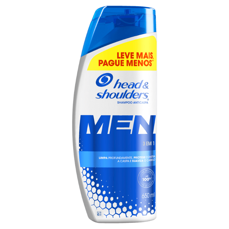 Shampoo Anticaspa 3 em 1 Head & Shoulders Men - 650ml