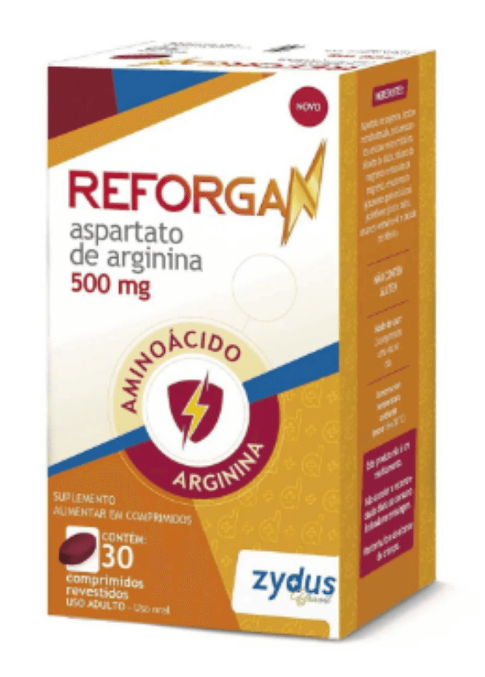 Reforgan Zydus 500mg | Suplemento com Aspartato de Arginina e