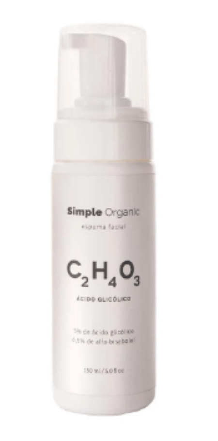 Espuma Facial Simple Organic Ácido Glicólico - 150ml