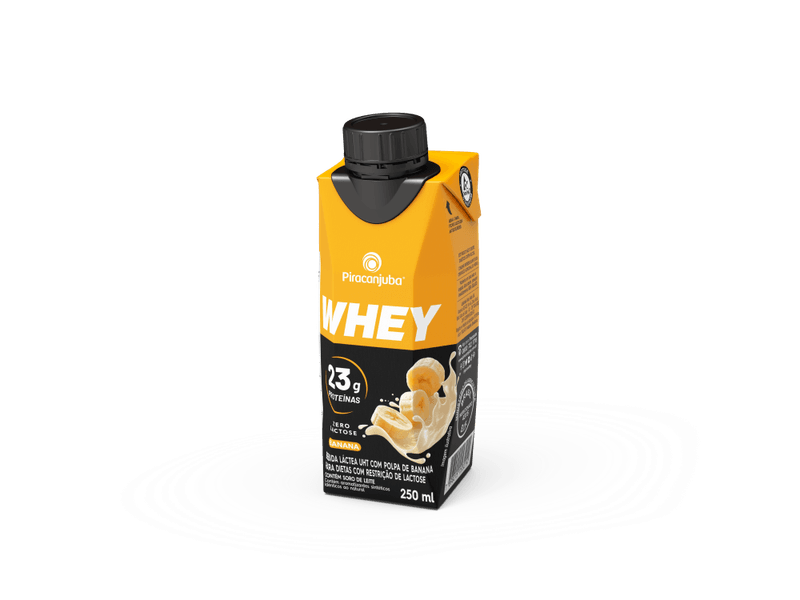 Whey Zero Lactose Piracanjuba Banana - 250ml