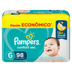 Fralda Pampers Confort Sec G - 98 unidades