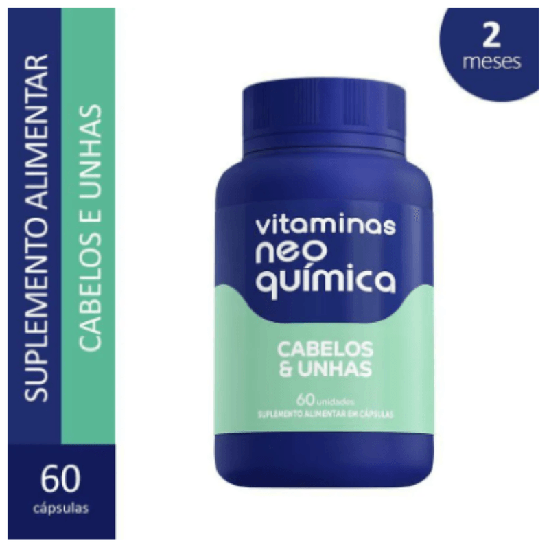 Vitamina Neo Química Cabelos e Unhas - 60 unidades