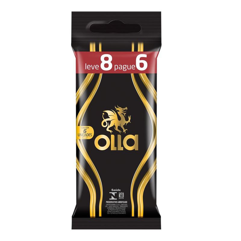 Preservativo Lubrificado Texturizado 8un Sem Perfume Olla