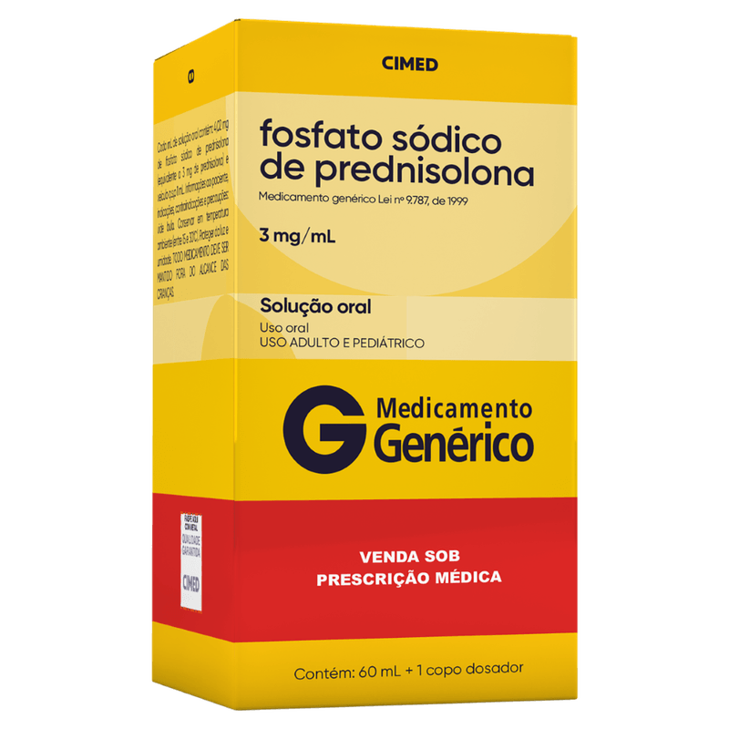 Fosfato Sódico de Prednisolona 3mg/ml Cimed Solução Oral - 60ml
