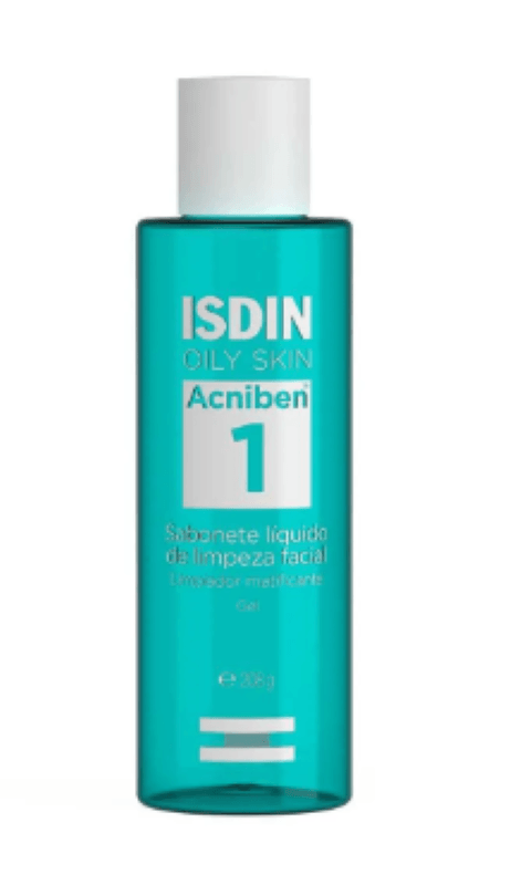 Sabonete Líquido de Limpeza Facial Isdin Oily Skin Acniben - 208ml