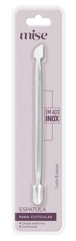 Espátula para Cutículas Mise em Aço Inox - 1 unidade