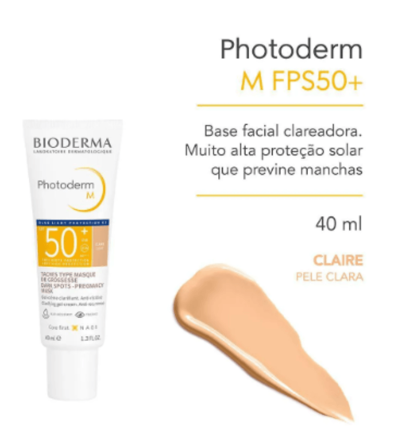 Photoderm M Protetor Solar Facial FPS50 Pele Clara - 40ml