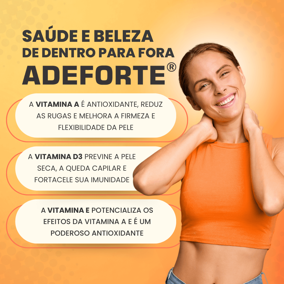 Adeforte Gross 3ml | Suplemento Vitaminas A, D e E Oral - Drogarias Tamoio