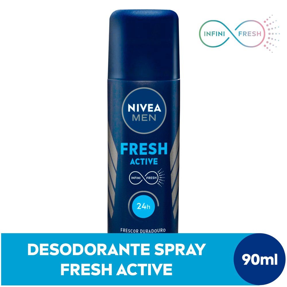 Desodorante Antitranspirante Spray Nivea Men Fresh Active - 90ml