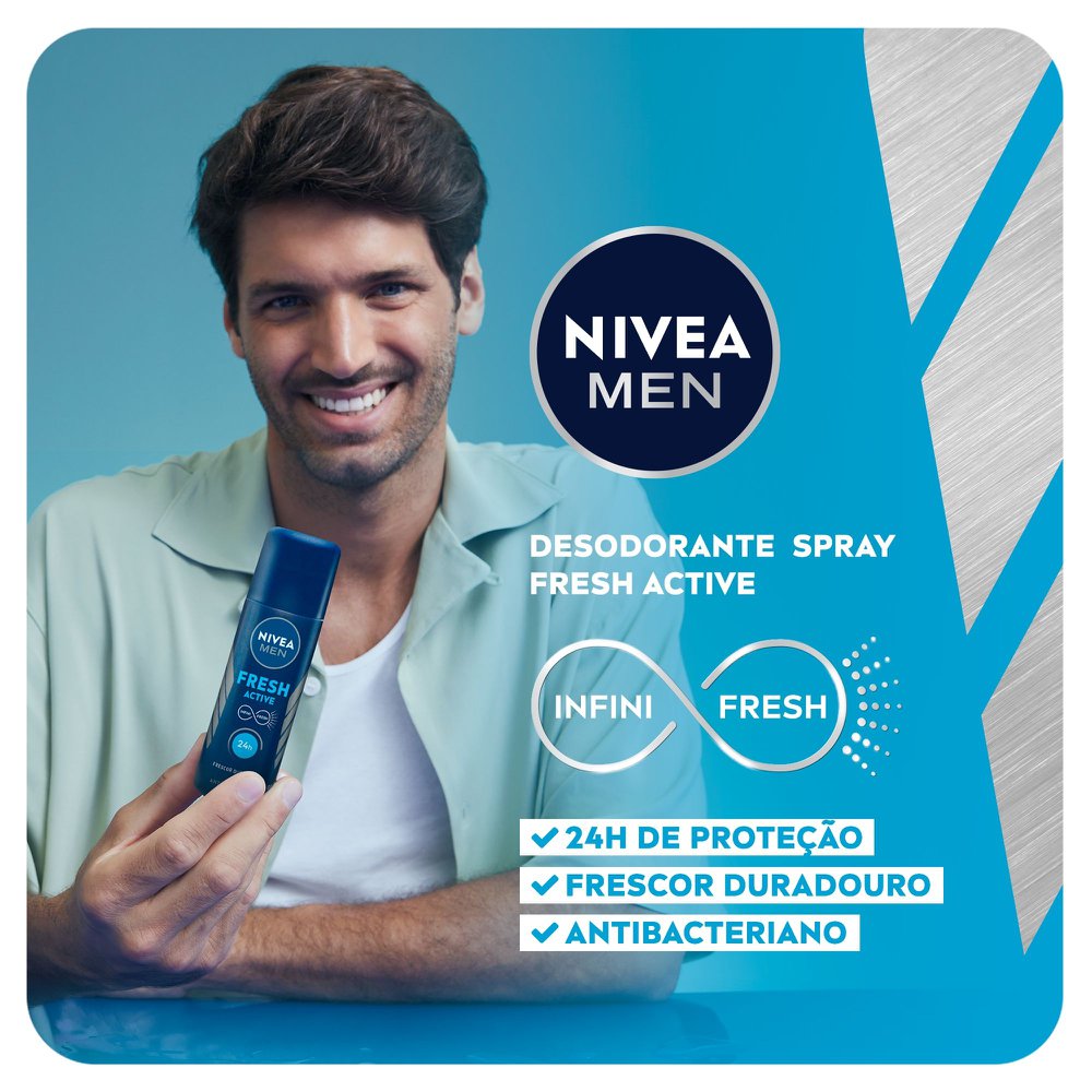 Desodorante Antitranspirante Spray Nivea Men Fresh Active - 90ml