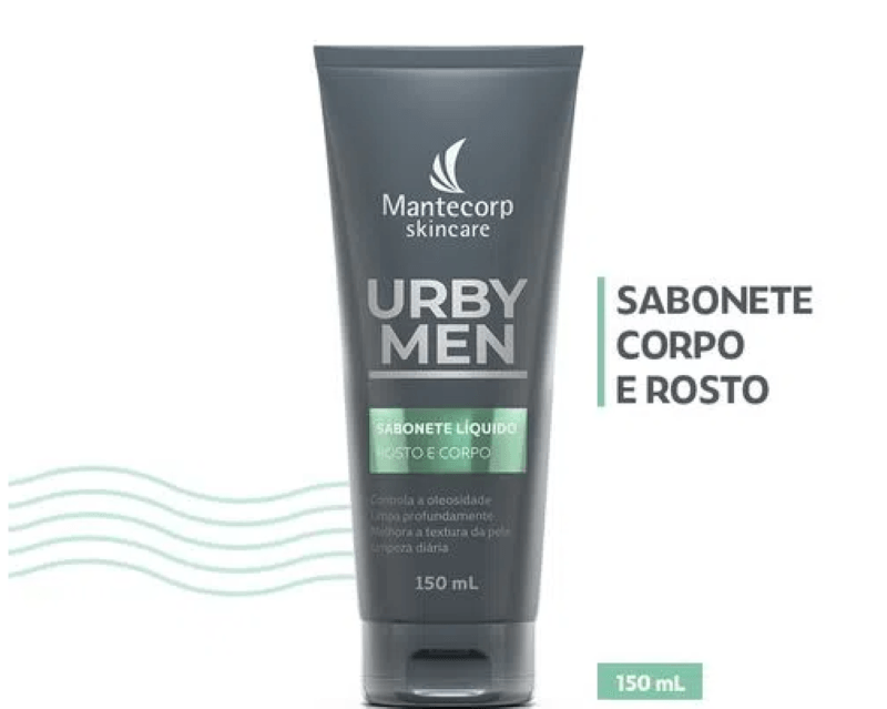 Urby Men Sabonete Líquido Corpo e Rosto Mantecorp - 150ml