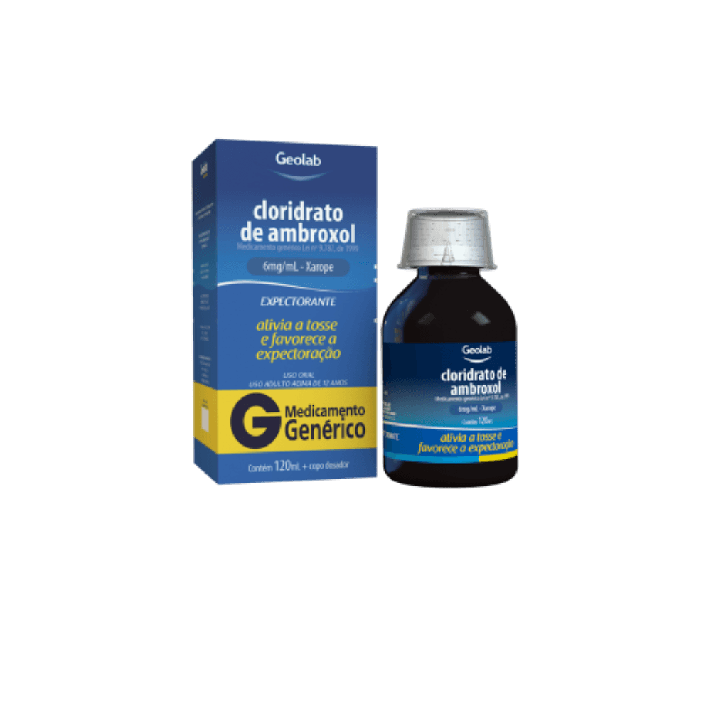 Cloridrato de Ambroxol Geolab 6mg Xarope Adulto - 120ml - Drogarias Tamoio