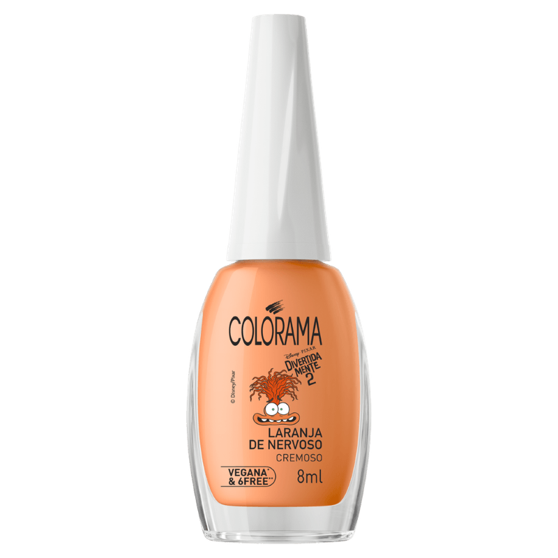 Esmalte Cremoso Laranja de Nervoso Divertida Mente 2 Colorama - 8ml