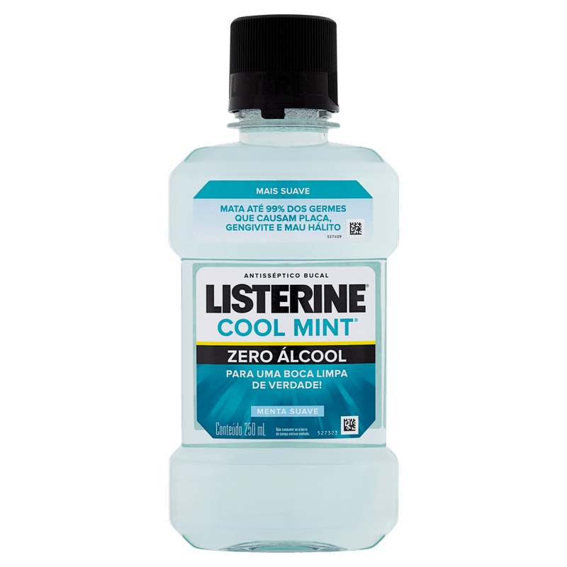 Enxaguante Bucal Zero Álcool Menta Suave Listerine Cool Mint Frasco 250ml