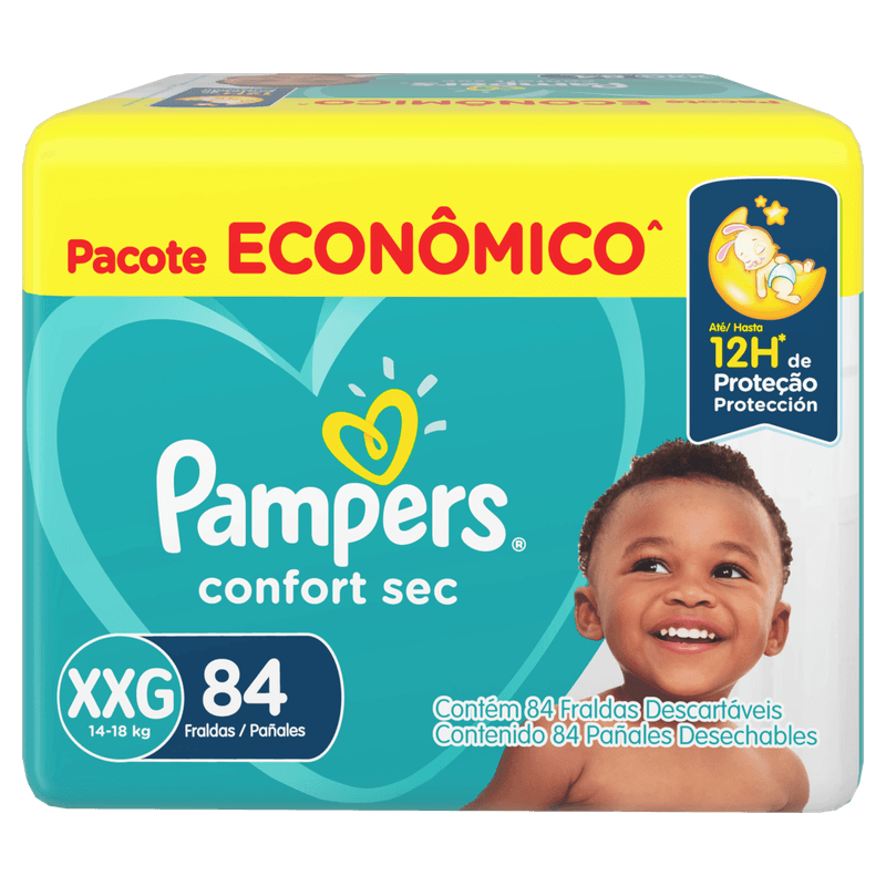 Fralda Pampers Confort Sec XXG - 84 unidades