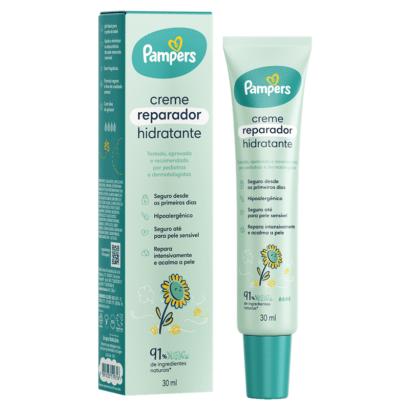 Hidratante Infantil Creme Reparador com Óleo de Girassol Pampers - 30ml