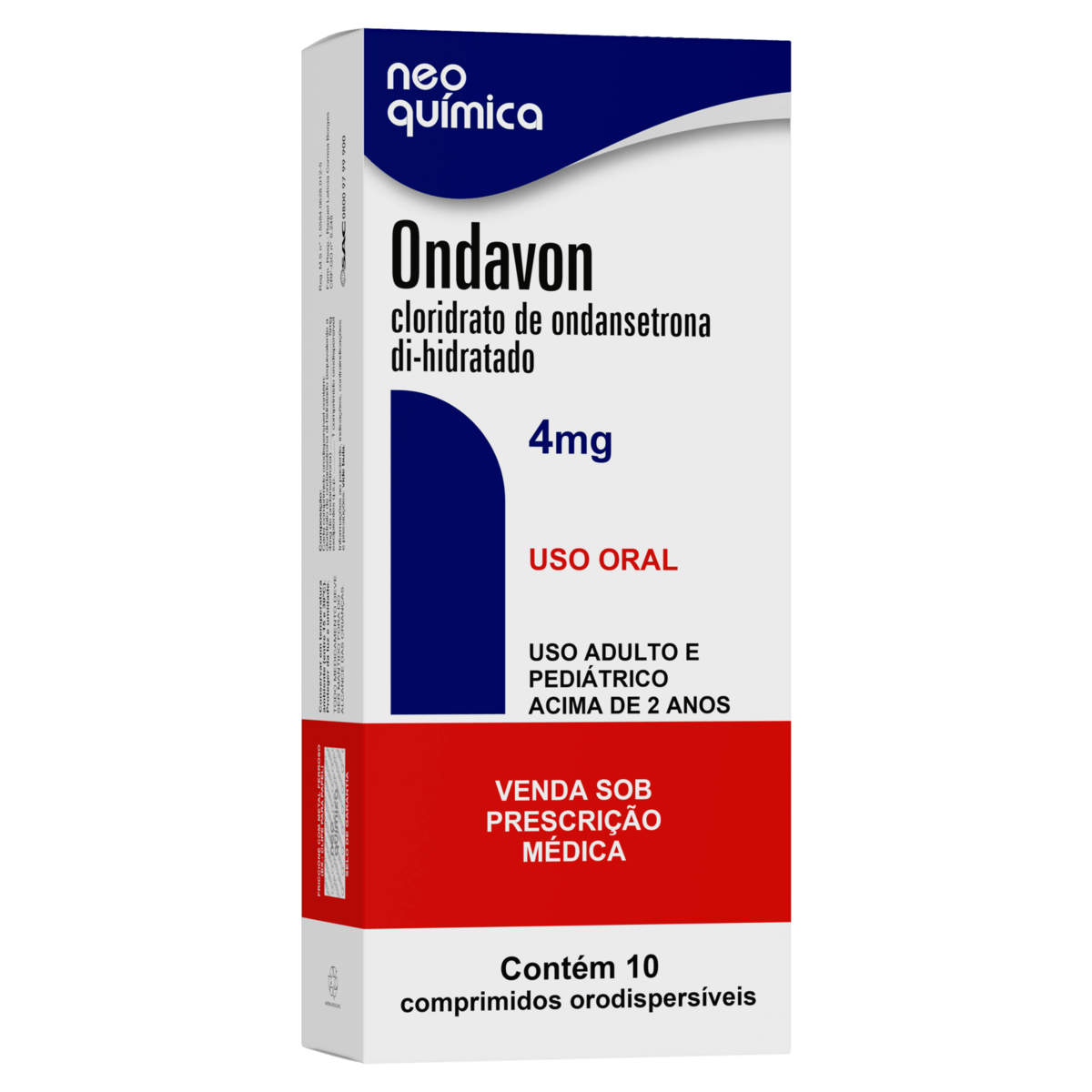 Medicamento Ondansetrona 4mg Neo Química 10 Comprimidos - Drogaria Rosário