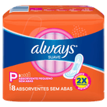 Absorvente Always Super Proteção Suave Sem Abas 8 Unidades