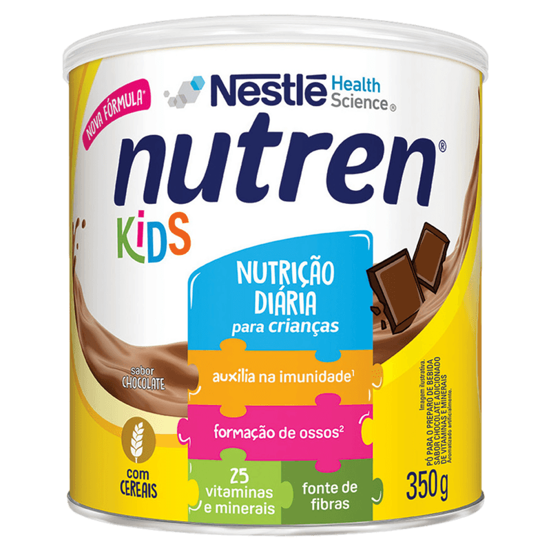 Leite Em Pó Nutren Kids Sabor Chocolate Lata 350G - Nutren Kids