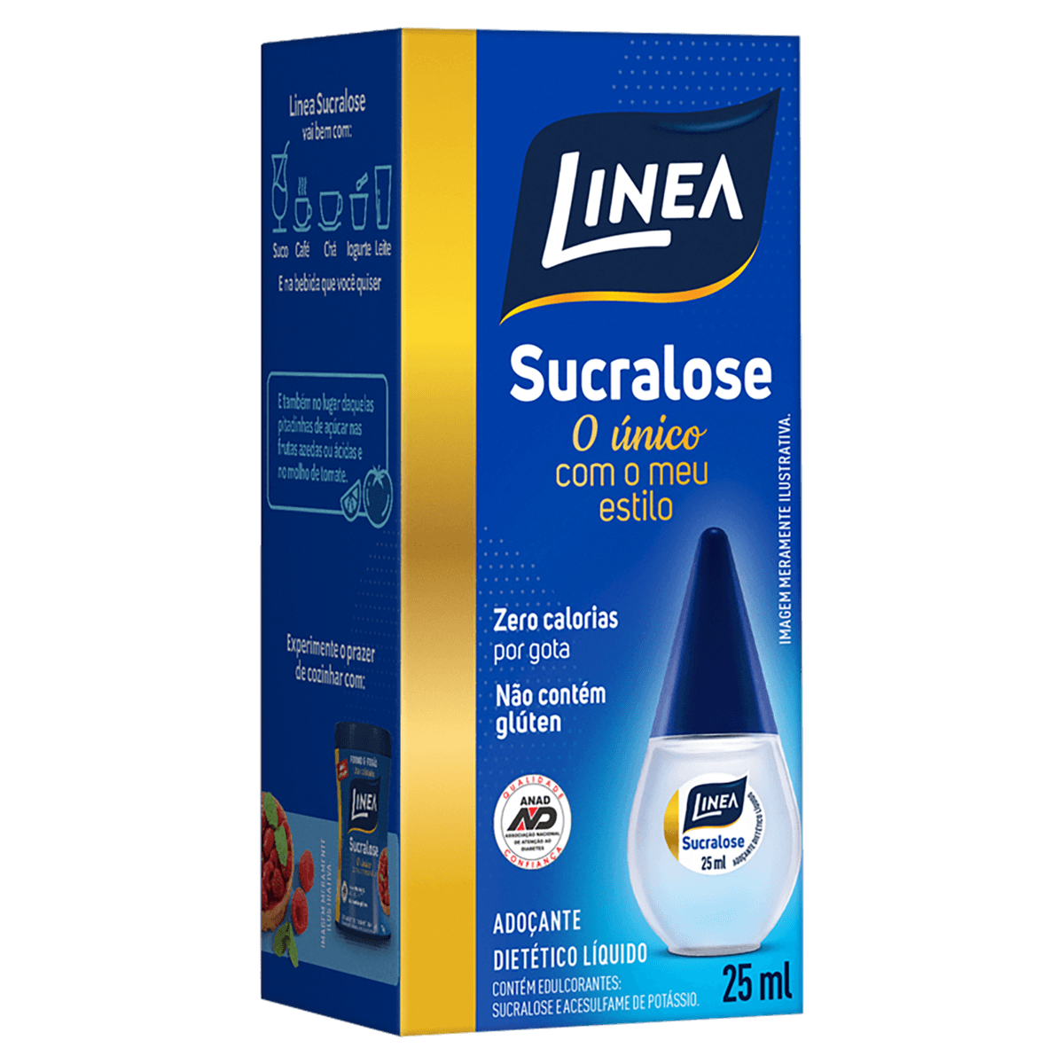 Adoçante Linea Sucralose Líquido 25ml Linea Drogaria Rosário