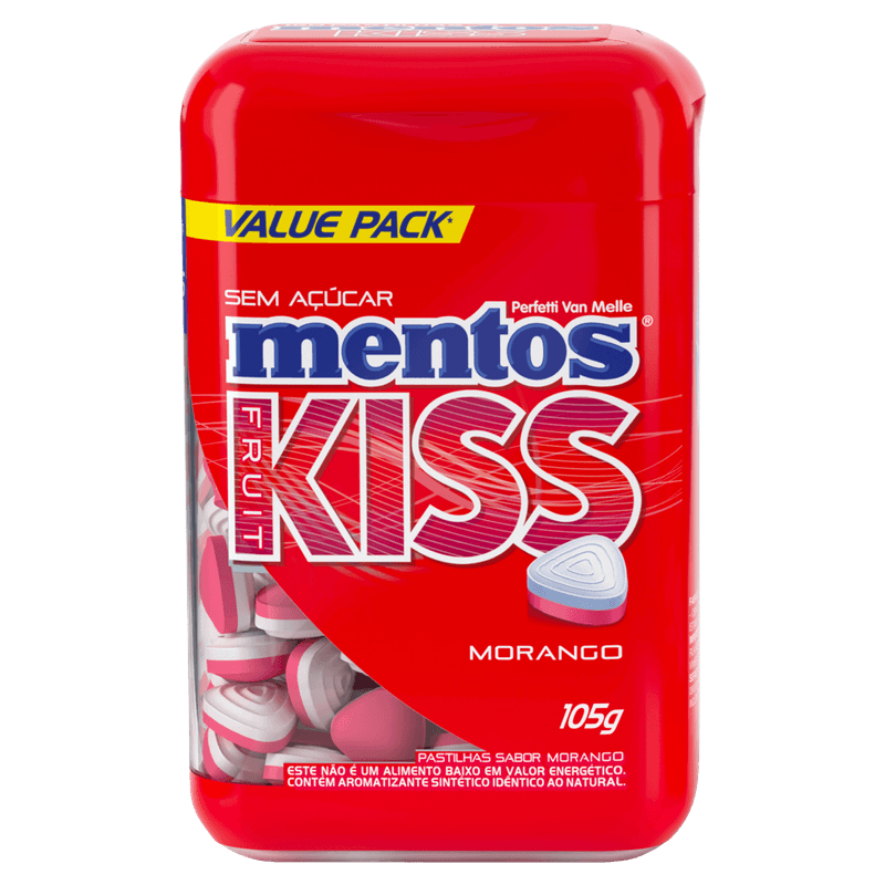 GM MENTOS KISS MORANGO 105GR